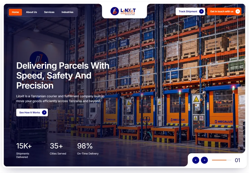 Linxit Logistics website preview