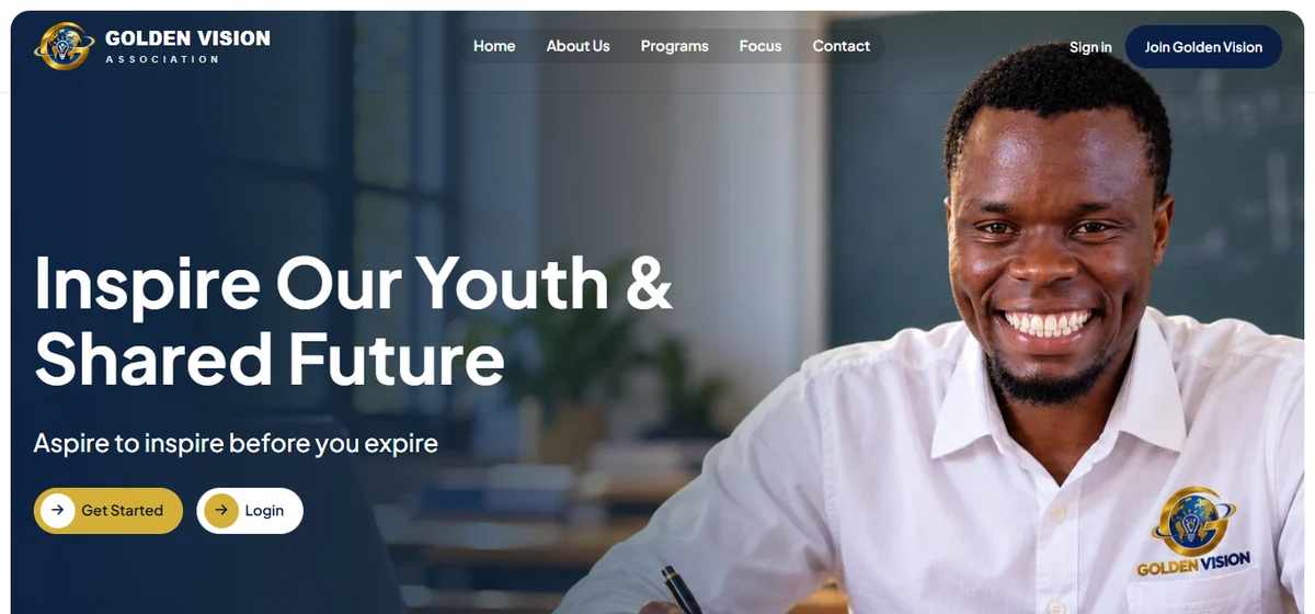 Golden Vision Association website preview
